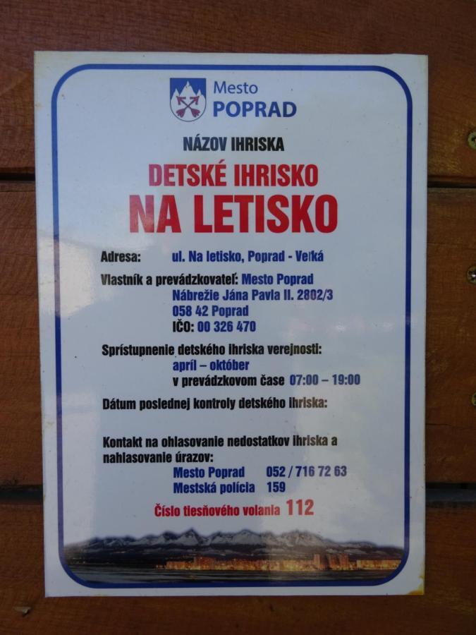 Rekreacny Dom Tyrkys Poprad Exterior foto